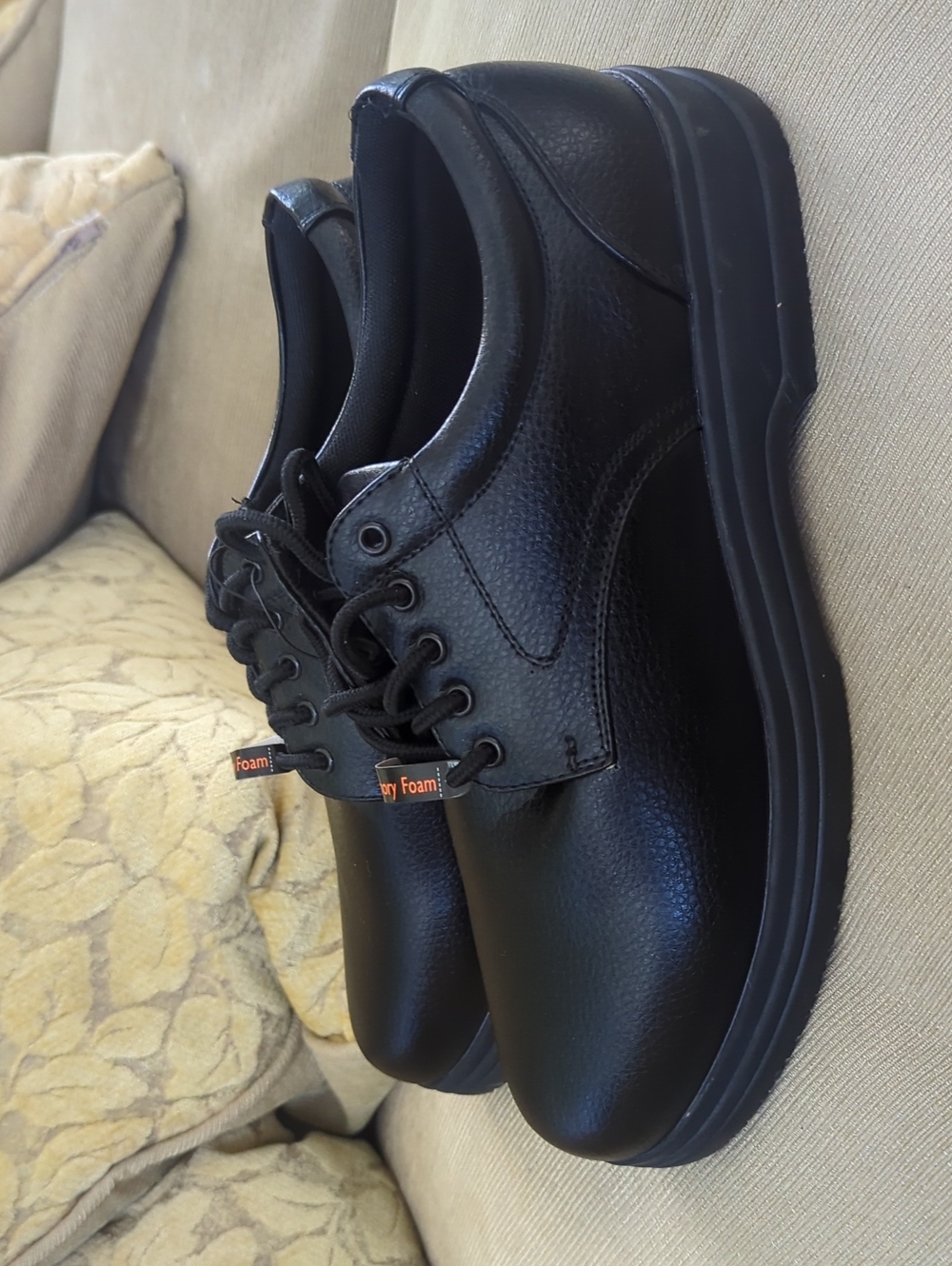 Men's Black  DS Works Memory Foam Shoes NWT:Work Or 🧳size 11
